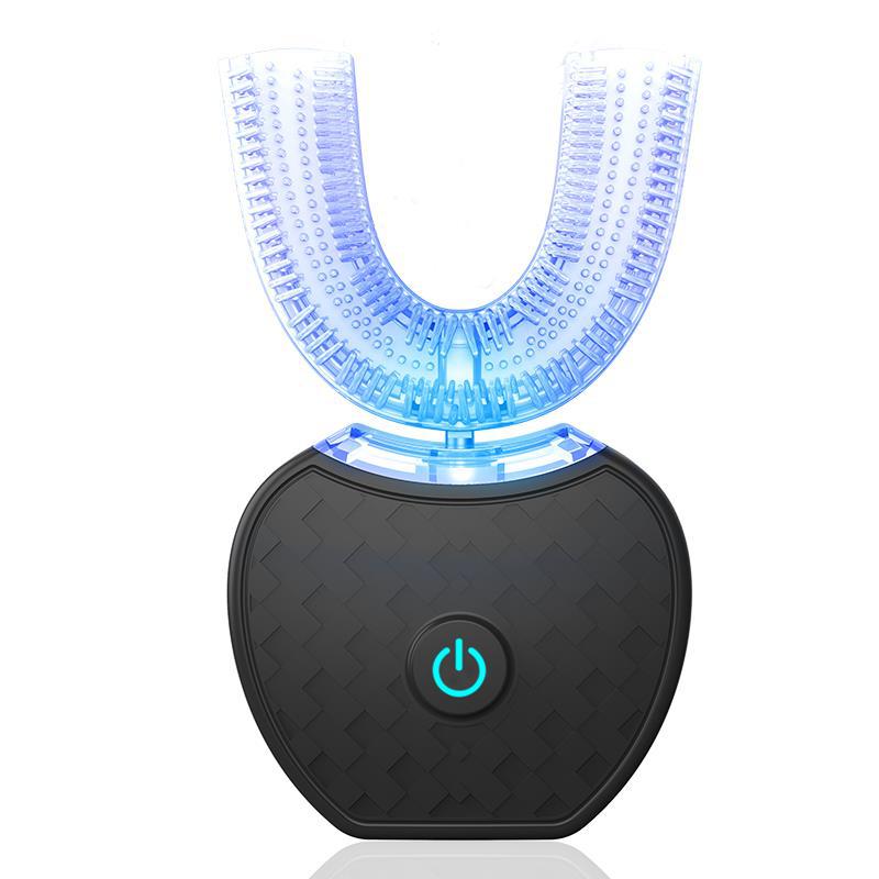 Best 360 Degrees Intelligent Automatic Electric Toothbrush Waterproof U Type Tooth Brush Whitening Blue Light USB Charging