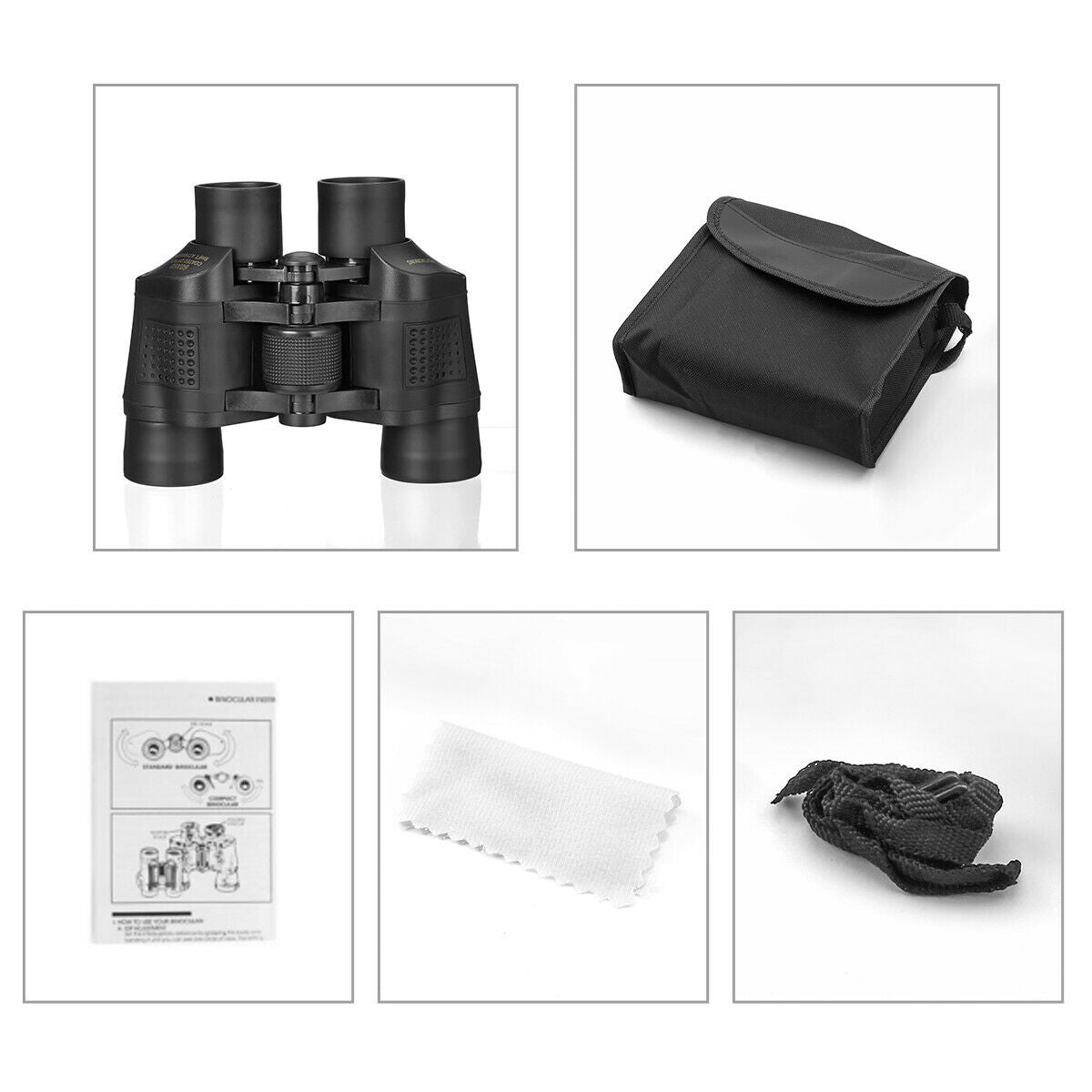 Best 60x60 High Power Binoculars With Coordinates Portable Telescope LowLight Night Vision For Hunting Sports Travel Sightseeing/