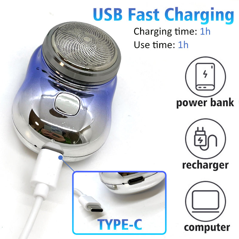 Mini Portable Face Cordless Shavers Rechargeable USB Electric Shaver Wet & Dry Painless Machine Shaving For Men