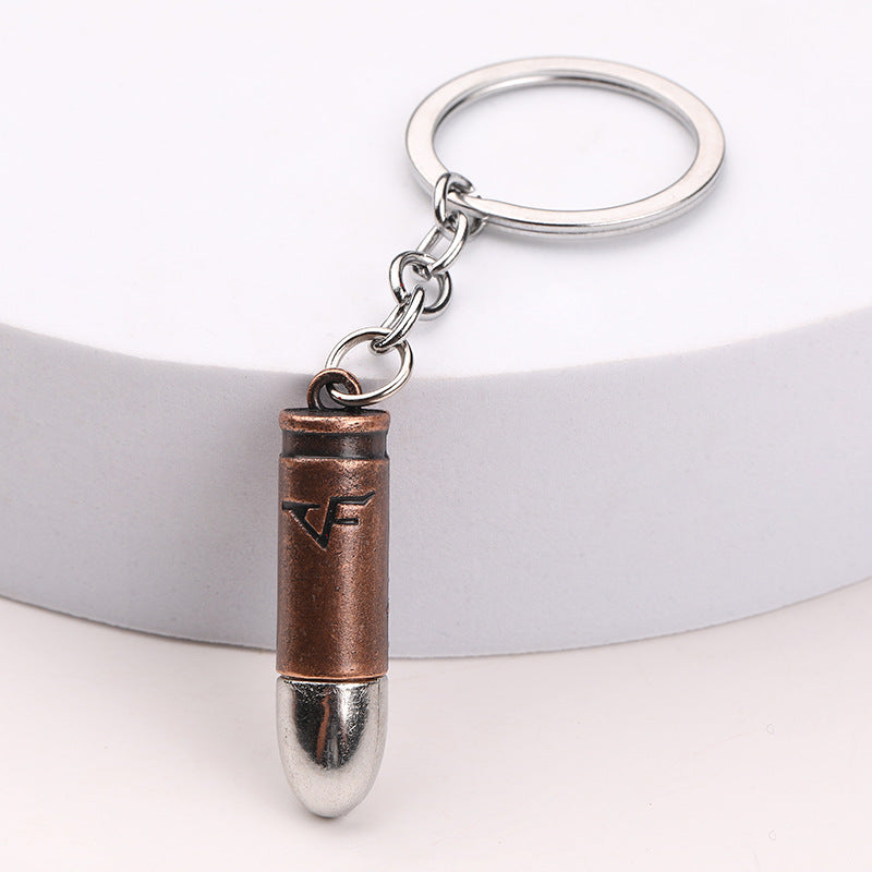 Bullet Model Metal Keychain Pendant