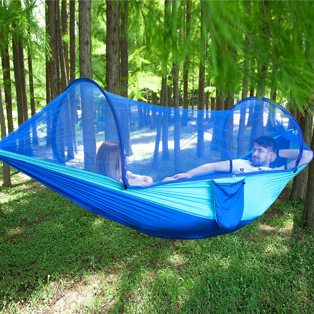 Nicely Fully Automatic Quick Opening Hammock With Mosquito Net