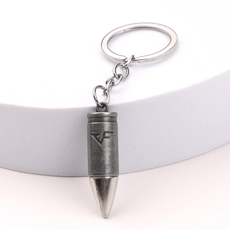 Bullet Model Metal Keychain Pendant