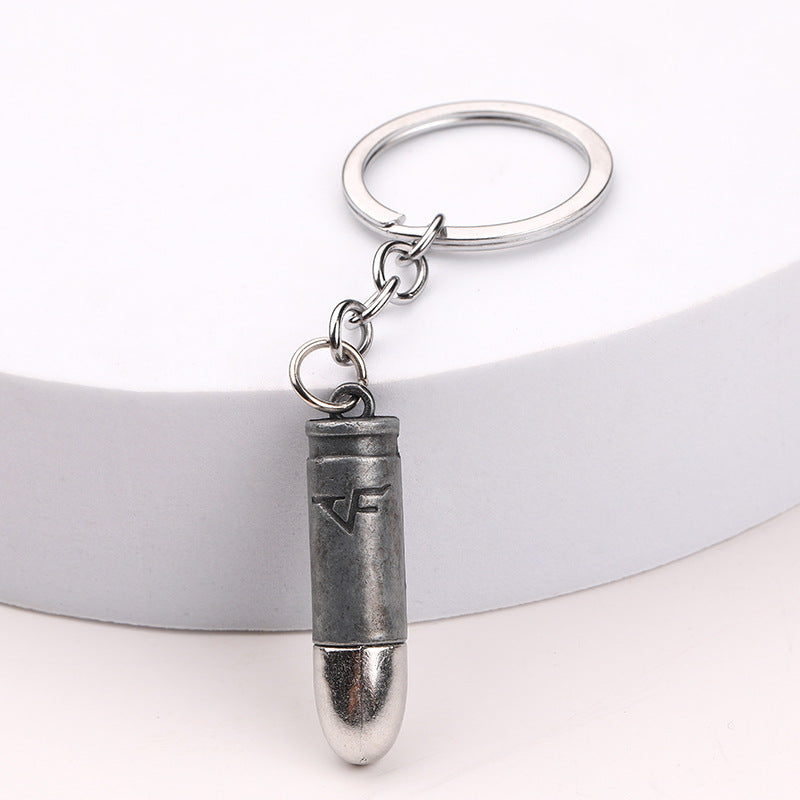 Bullet Model Metal Keychain Pendant