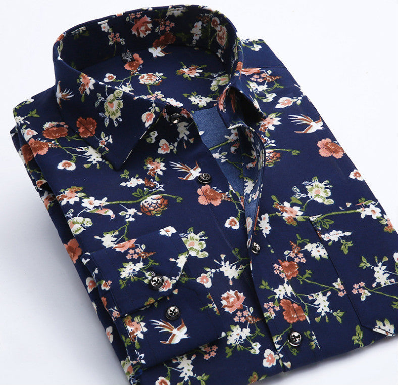 Nicely Mens Floral Print Shirts