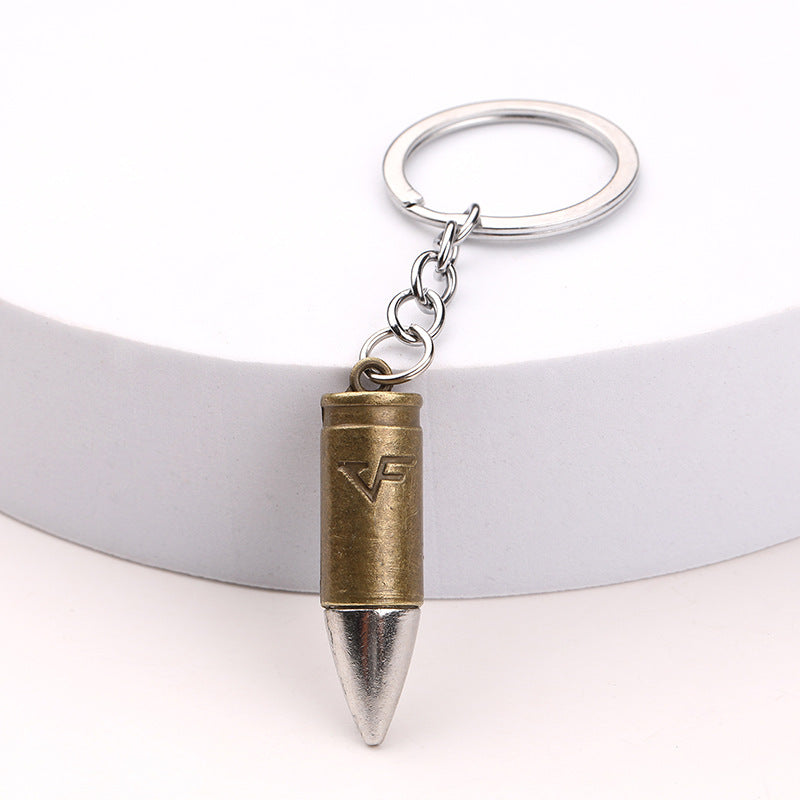 Bullet Model Metal Keychain Pendant