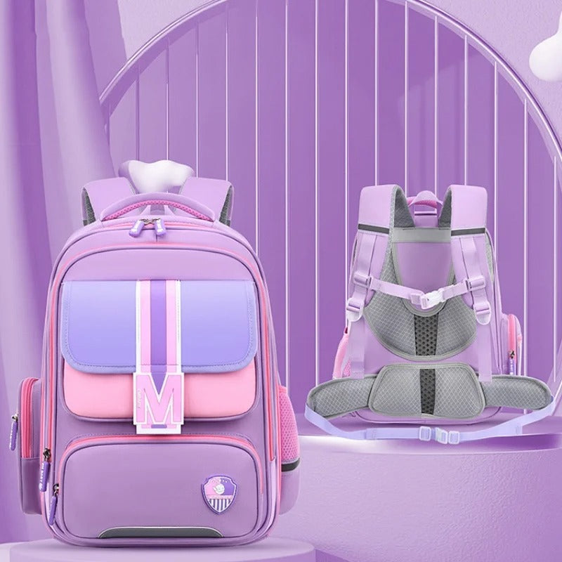 Nicely Baby Burden Relief Spine Protection Primary School Student Schoolbag Large Capacity Lightweight Children Backpack/