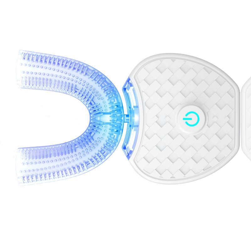 Best 360 Degrees Intelligent Automatic Electric Toothbrush Waterproof U Type Tooth Brush Whitening Blue Light USB Charging