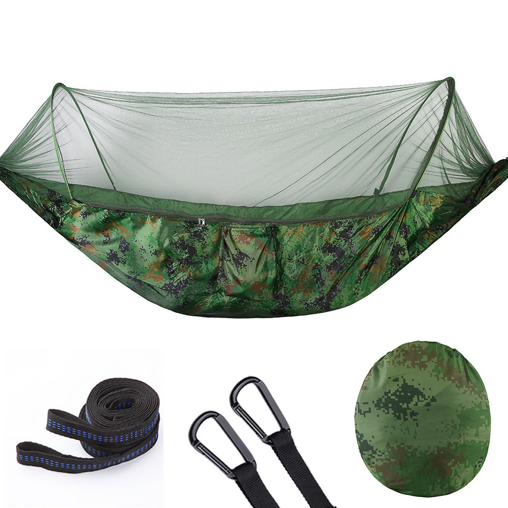 Nicely Fully Automatic Quick Opening Hammock With Mosquito Net
