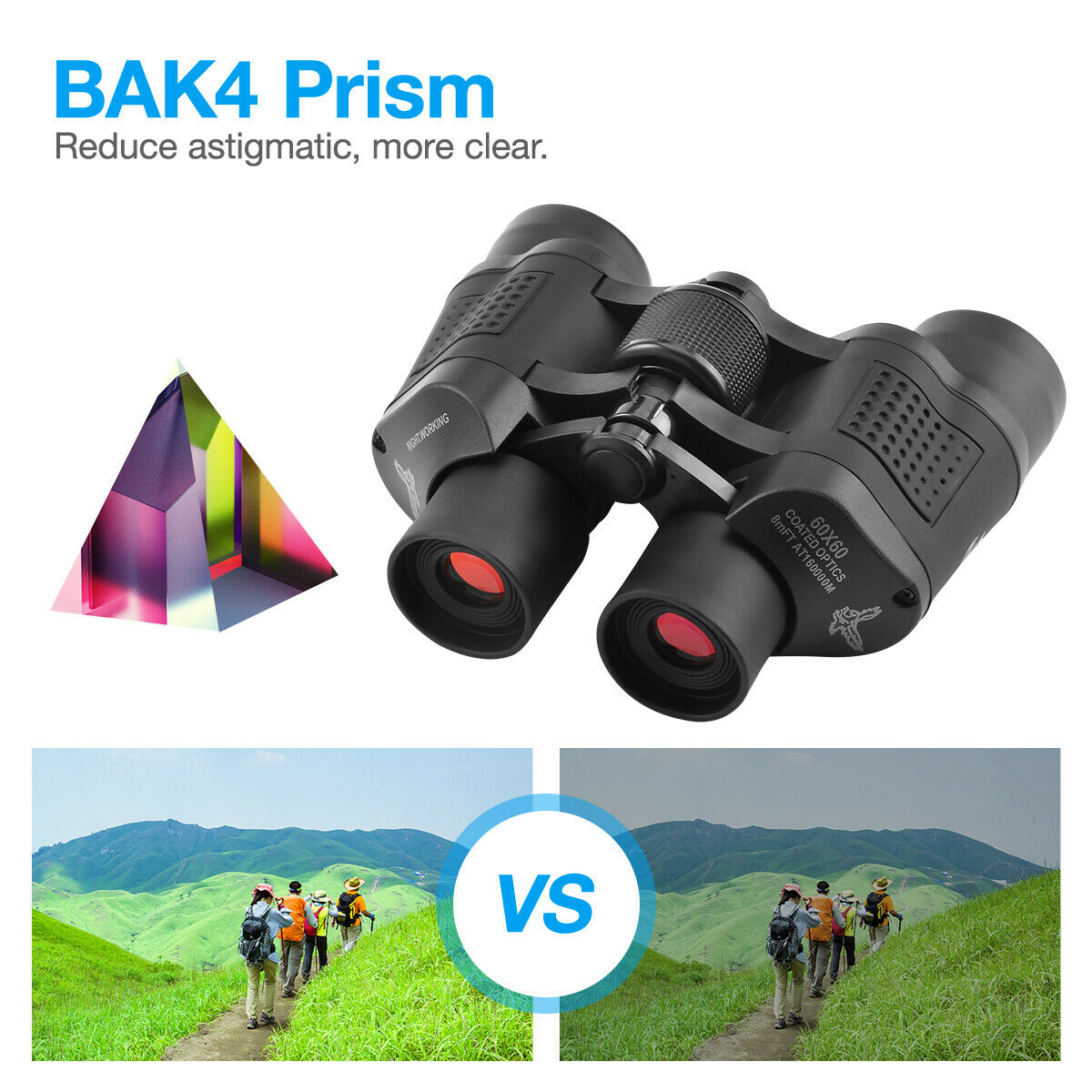 Best 60x60 High Power Binoculars With Coordinates Portable Telescope LowLight Night Vision For Hunting Sports Travel Sightseeing/
