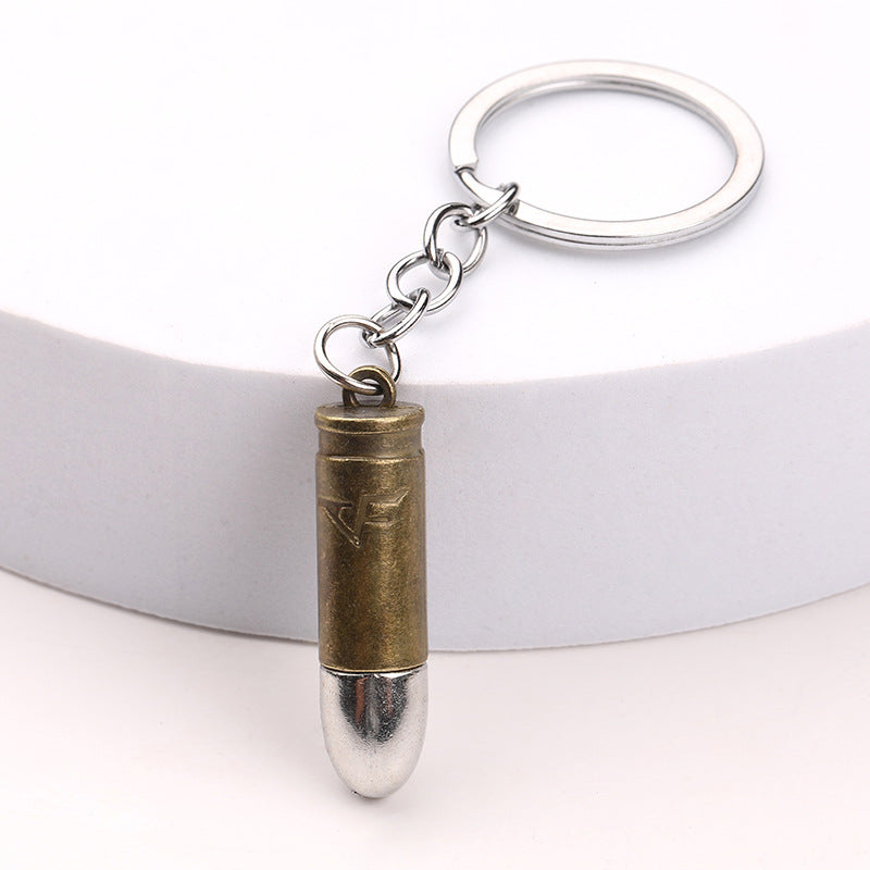 Bullet Model Metal Keychain Pendant