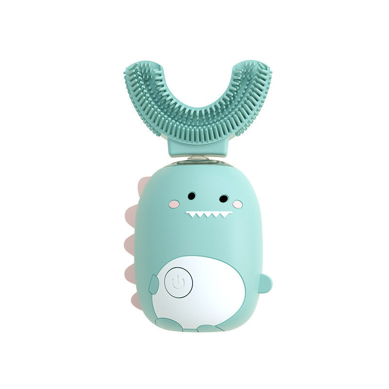 U-Shaped Children's Electric Toothbrush Soft Bristles Waterproof Automatic Ultrasonic Teeth Tooth Brush Cartoon Pattern