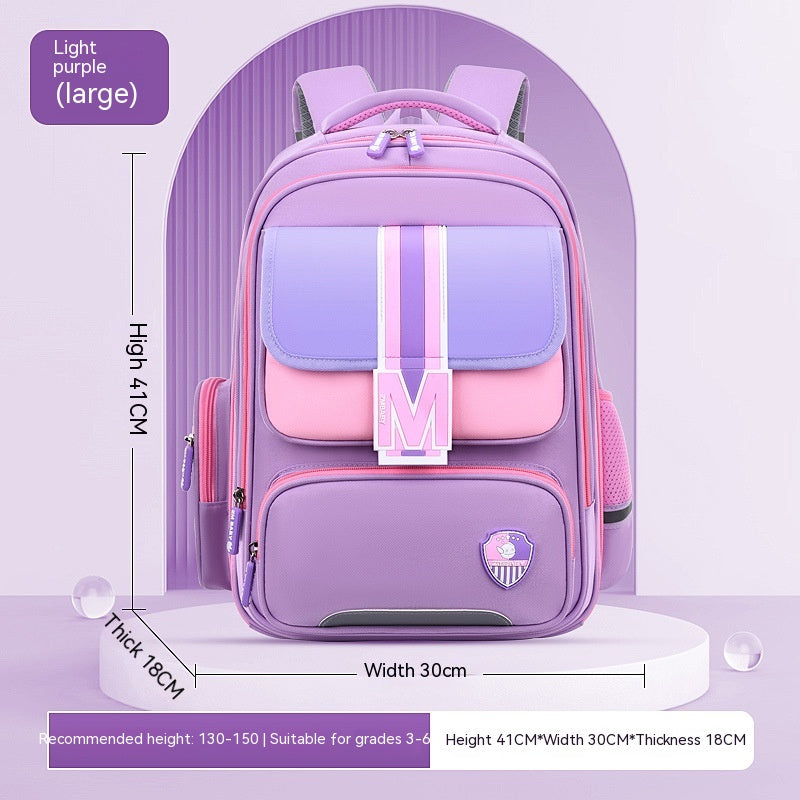 Nicely Baby Burden Relief Spine Protection Primary School Student Schoolbag Large Capacity Lightweight Children Backpack/