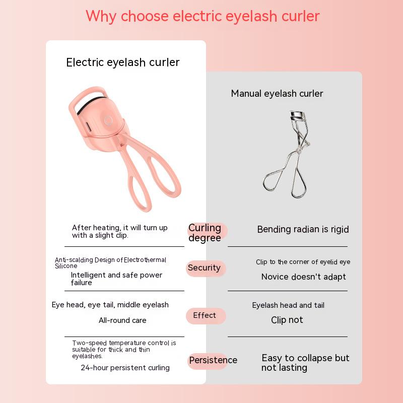 Best Eyelash Curler Portable Electric Heated Comb Eye Lash Long Lasting Eyelashes Curls Thermal Eyelash Curler Makeup Tools Heated Eyelash Curlers,Rechargeable Electric Eyelash Curler,Handheld Eyelash Heat