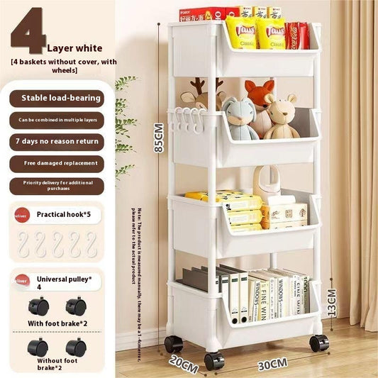 Household Multi-layer Storage Rack With Wheels