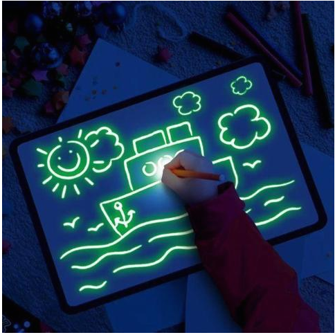 Best Educational Toy Drawing Pad 3D Magic 8 Light Effects Puzzle Board Sketchpad