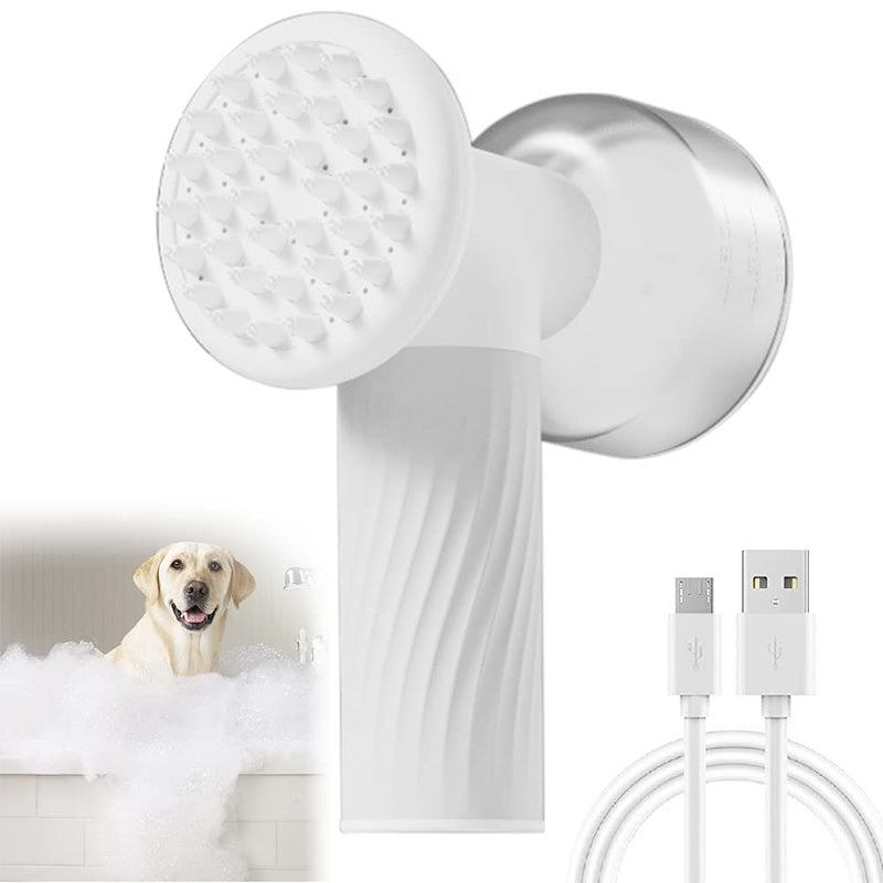 Pet Bath Brush and Pet Dog Cat Automatic Foaming Grooming Massage Brush.