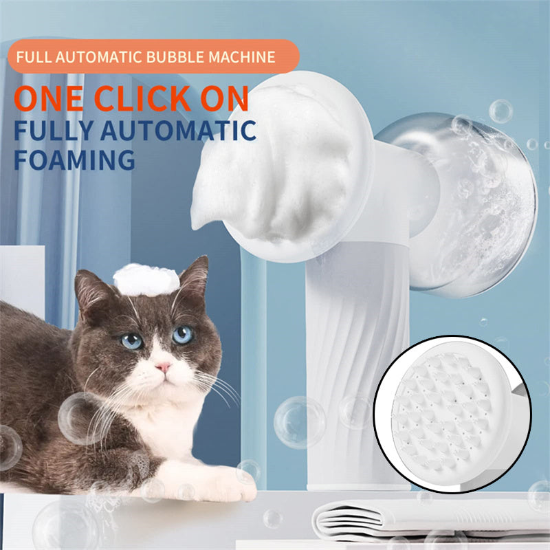 Pet Bath Brush and Pet Dog Cat Automatic Foaming Grooming Massage Brush.