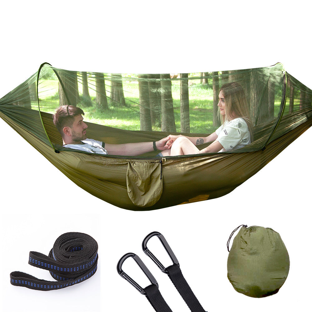 Nicely Fully Automatic Quick Opening Hammock With Mosquito Net