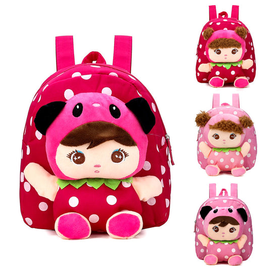 Nicely Boys And Girls Cartoon Cute Canvas Doll Backpack/