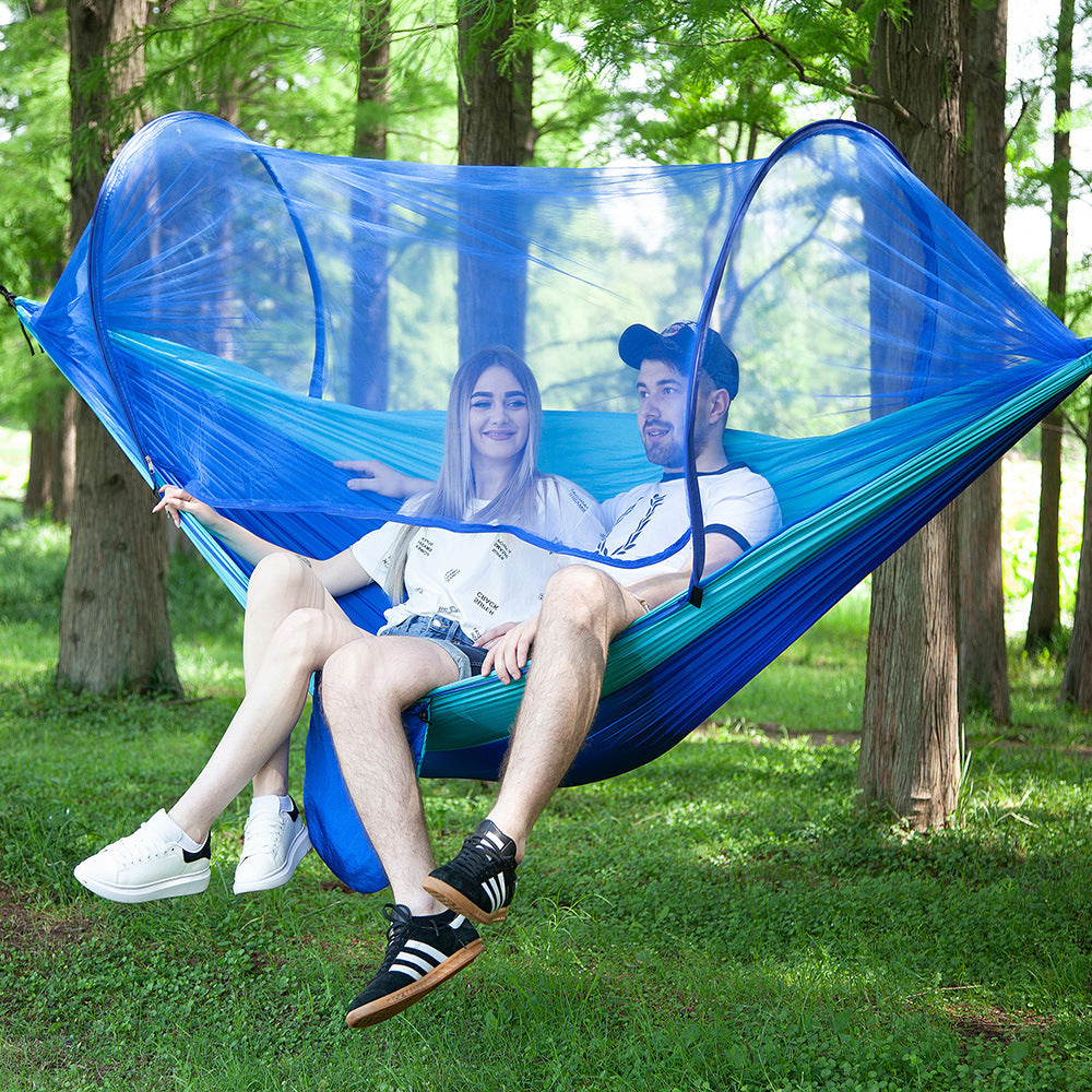 Nicely Fully Automatic Quick Opening Hammock With Mosquito Net